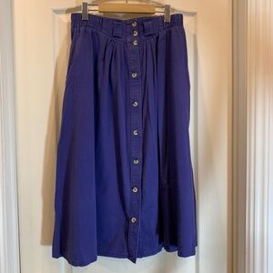Sears Tradition – Vintage Midi Button-Front Skirt (14 ) Cottagecore Retro